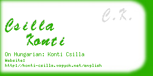 csilla konti business card